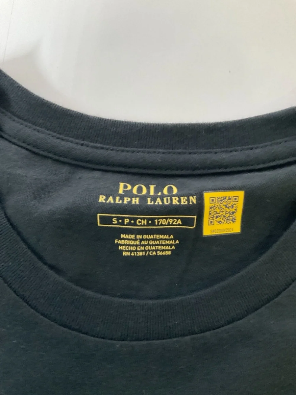 Polo Ralph Lauren Men’s black short sleeves with red pony  size S (124)